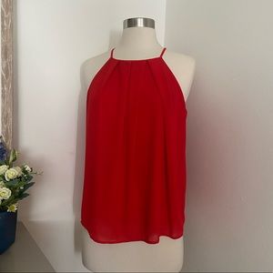 Red Top Tank Blouse
